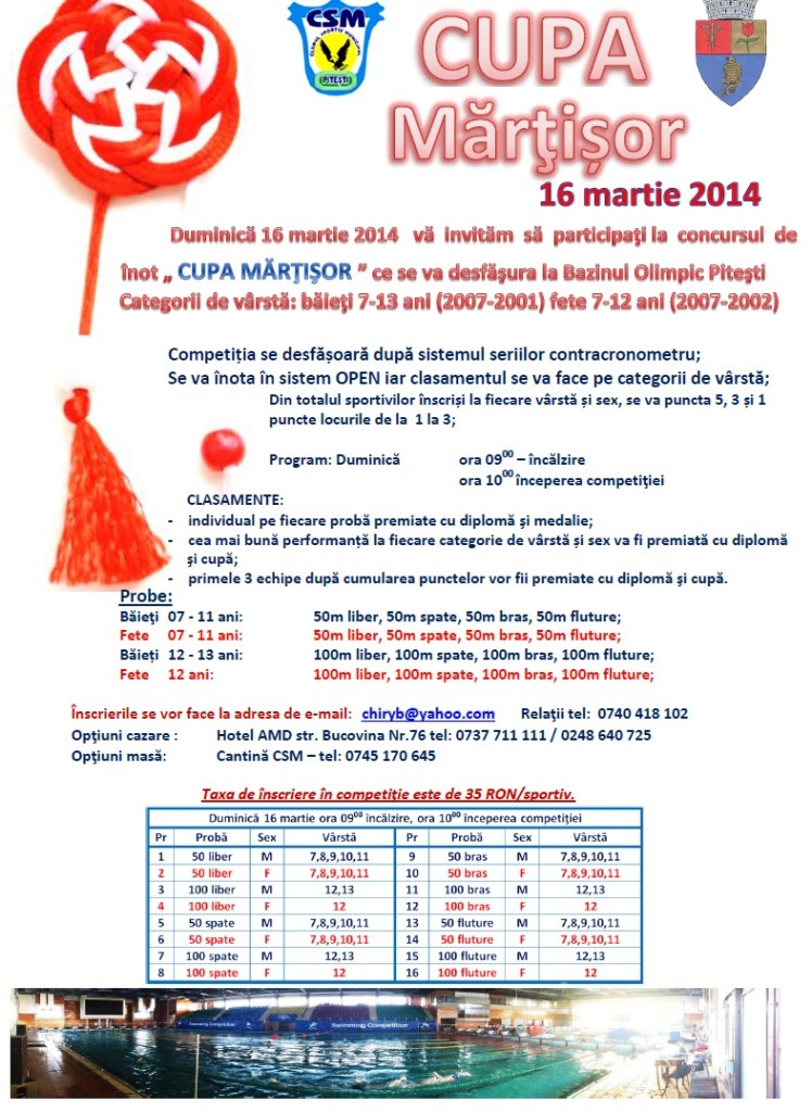 Cupa Martisor Pitesti Martie 2014